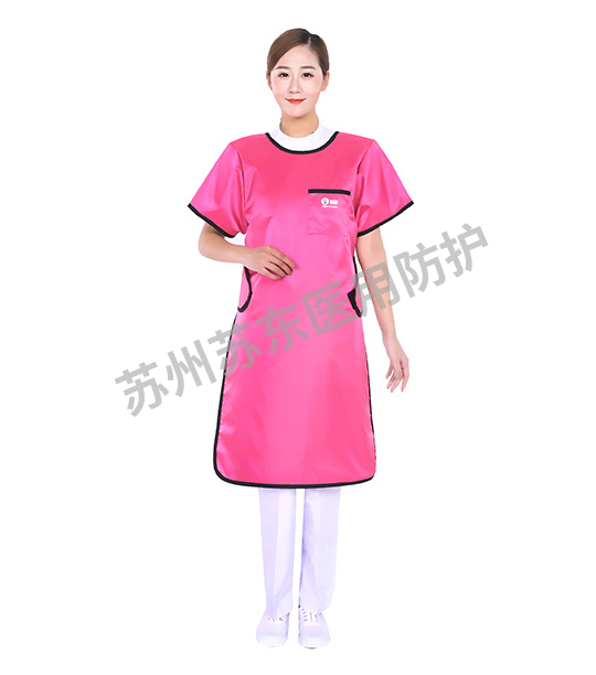 粉红色短袖单面防辐射裙